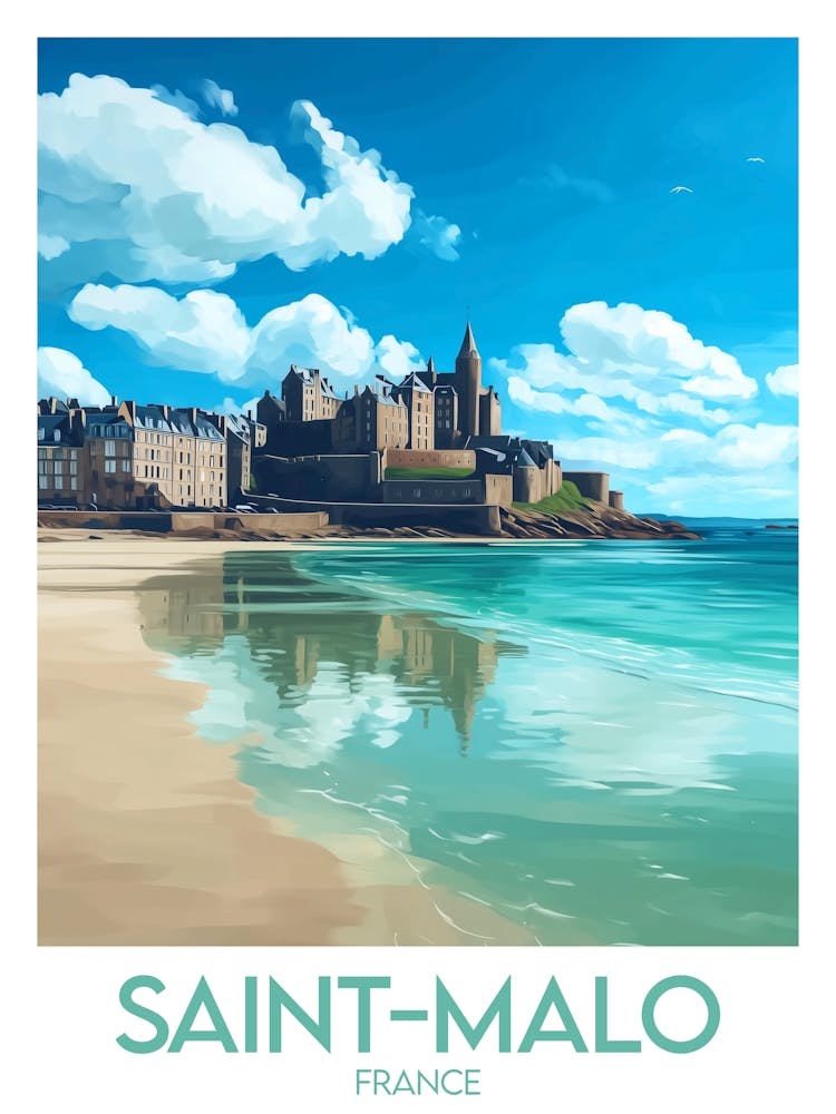 Affiche de voyage Saint Malo