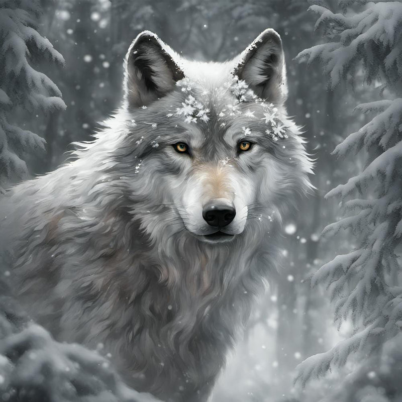 Wolf Painting, Wolf Art.