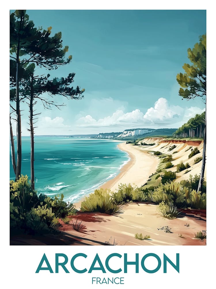 Affiche de voyage Arcachon