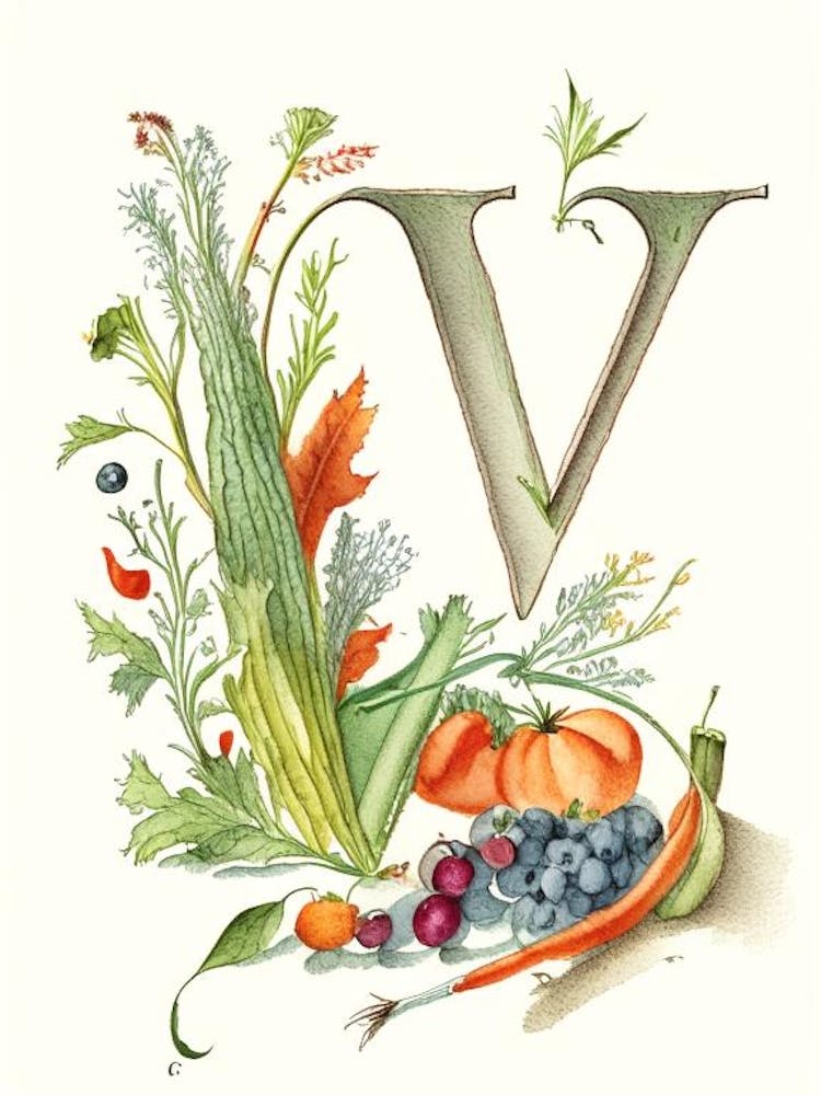 V  Vegetable Soup, Letter, Alphabet Quentin Blake Illustration