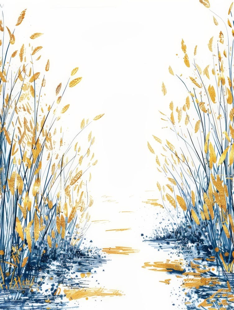 Blue And Gold Canvas Print 2