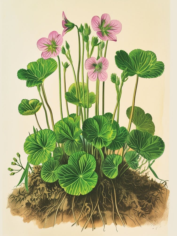 Illustration Vintage Mountain Spleenwort 3