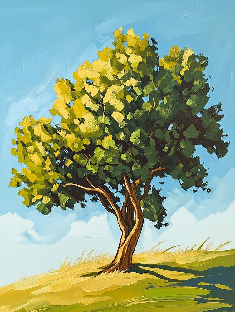 Baum Auf Einem Hügel 1