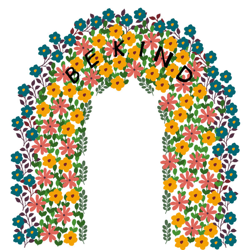 Aesthetic Rainbow Arch Of Colorful Flowers