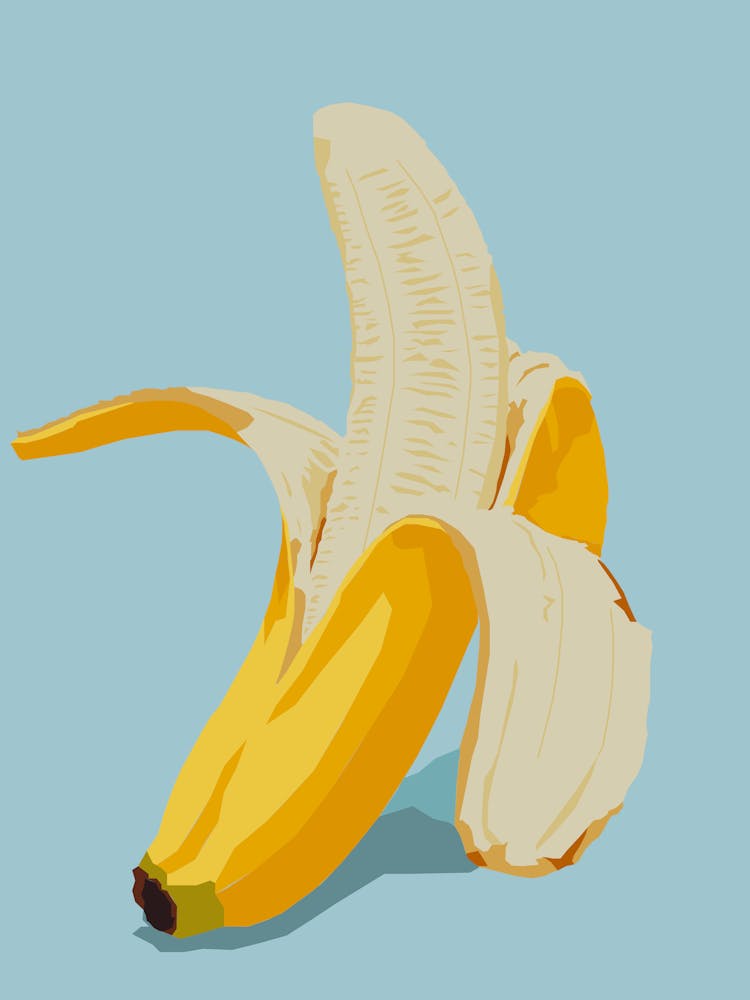 Pop Art Banana Peeled