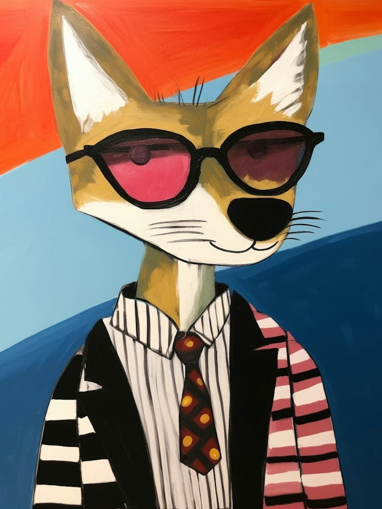 Little Coyote 4 Wearing Sunglasses