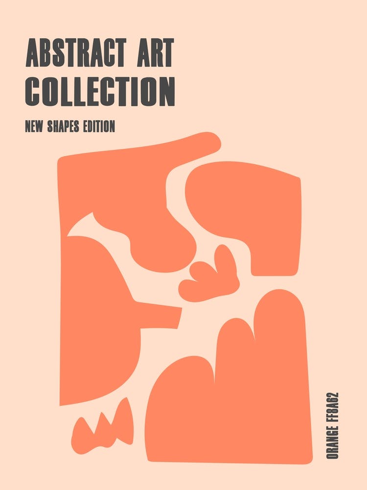 Abstract New Shapes Orange