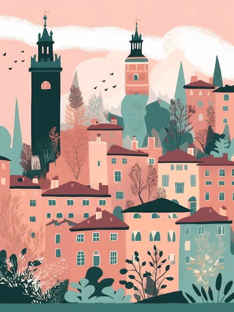 Bologna, Italy Illustration