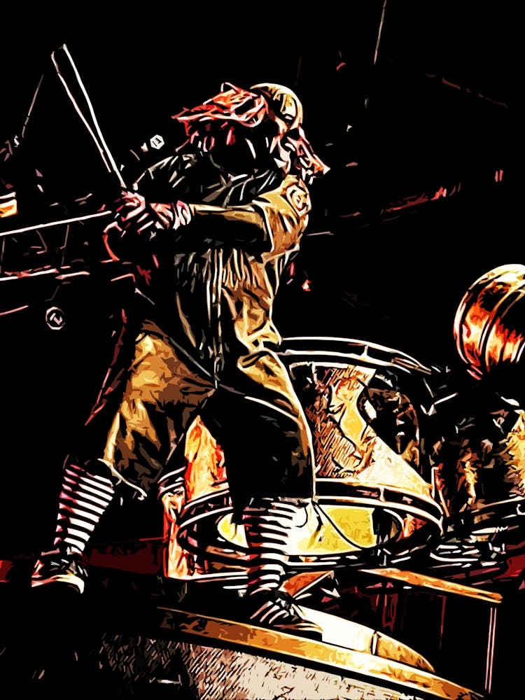 Clown Playing Drums slipknot band