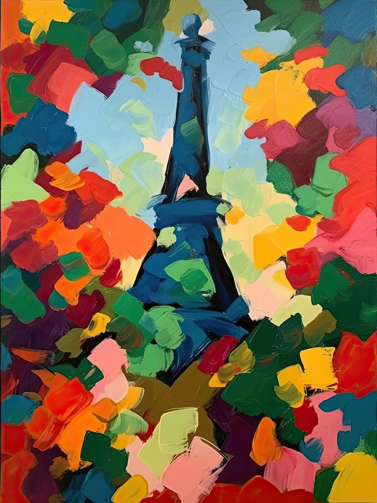 Eiffel Tower Paris France Henri Matisse Style 19