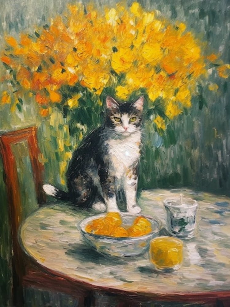 Daffodils With A Cat 2