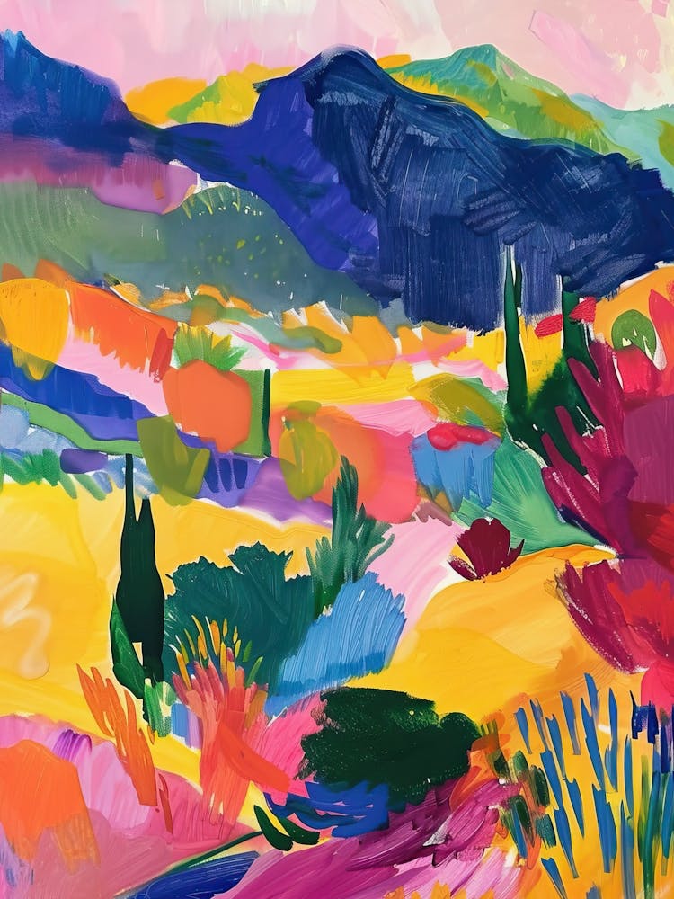 Matisse Inspired Colourful Landscape