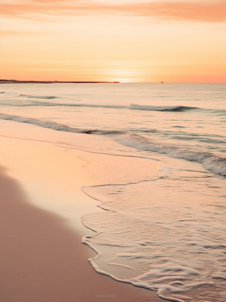 Beadnell Bay Beach Northumberland At Sunset 1