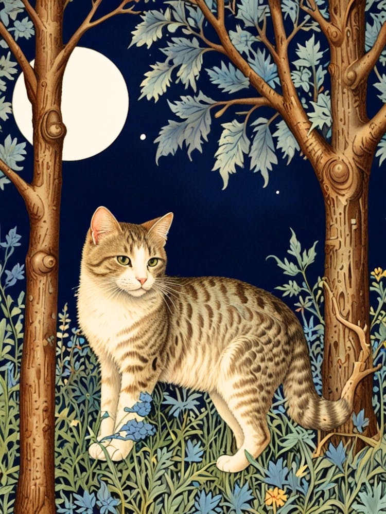 William Morris Cat In The Woods 19