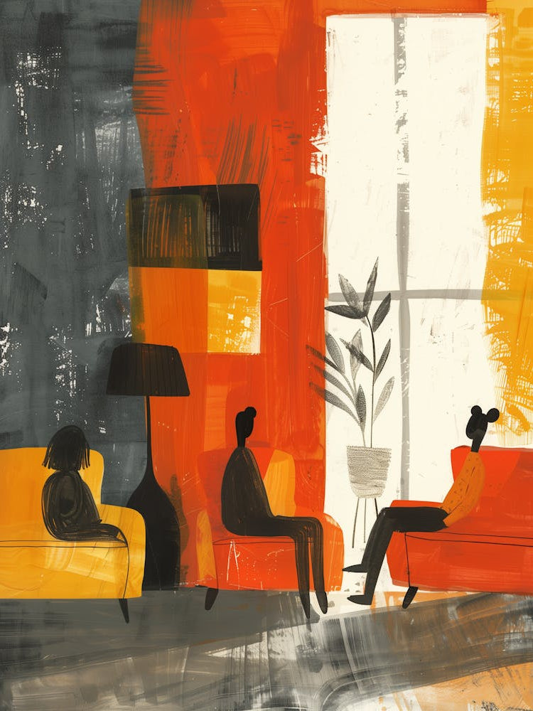 'People Sitting In A Room'