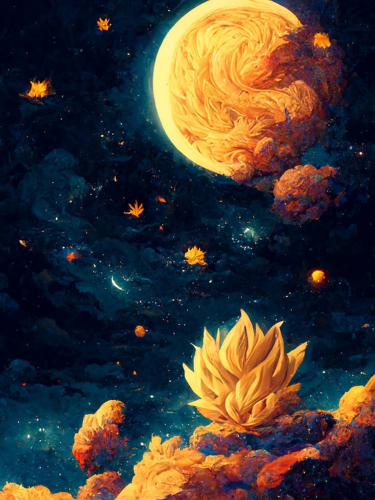 Dragon Ball Songoku Starry Night Galaxie