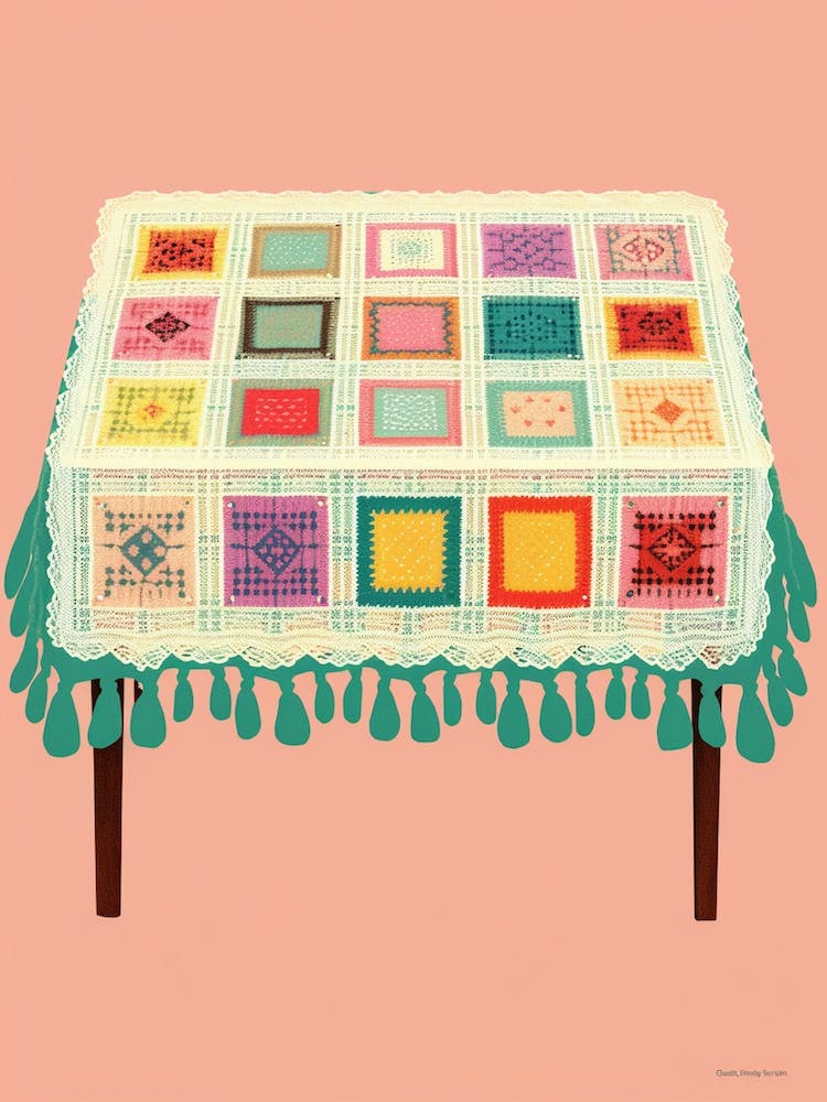 Crochet Dining Room Table  2