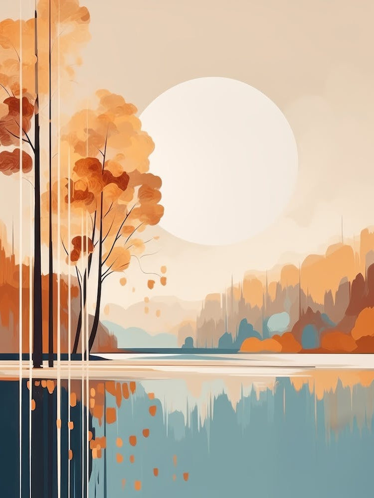 Autumn , Fall, Landscape, Inspired By National Park in the USA, Lake, Great Lakes, Boho, Beach, Minimalist Canvas Print, Travel Poster, Autumn Decor, Fall Decor 29