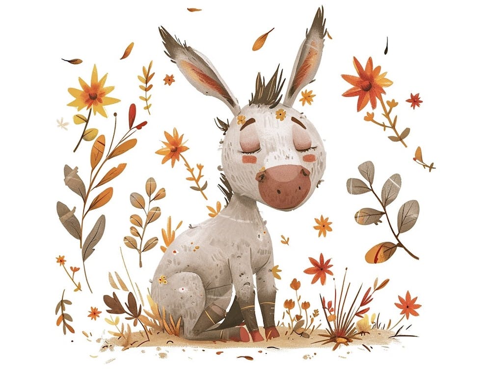 Little Floral Donkey 3