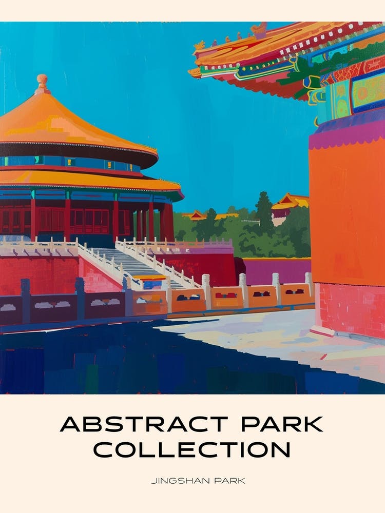Abstract Park Collection Poster Jingshan Park Beijing China 3