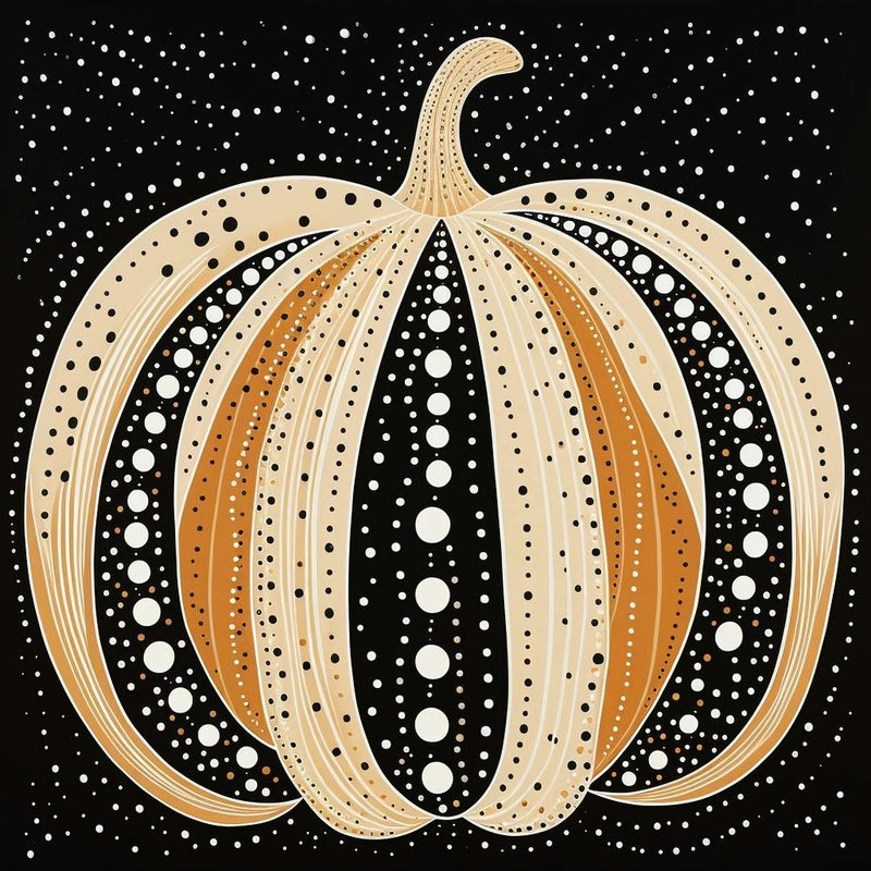 Yayoi Kusama Inspired Pumpkin Black And Orange 8