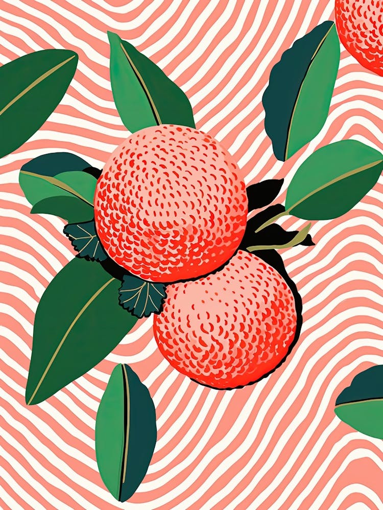 Fruit de Litchi Illustration d'été 1