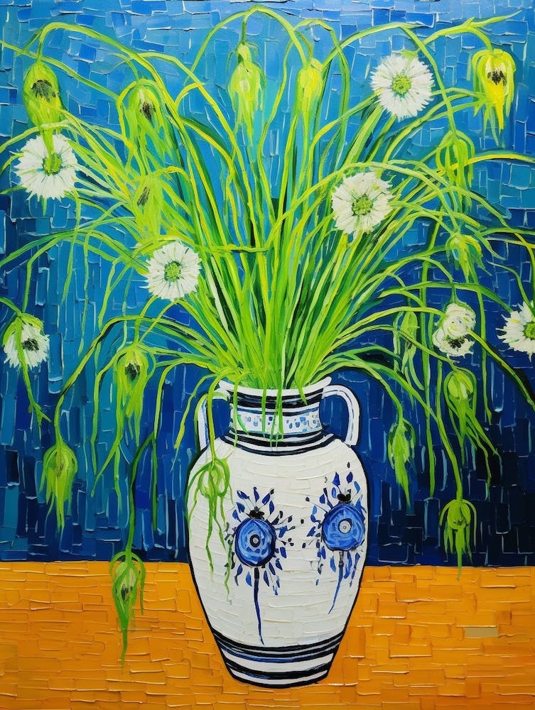Flowers In A Vase Still Life Painting Love In A Mist Nigella 1