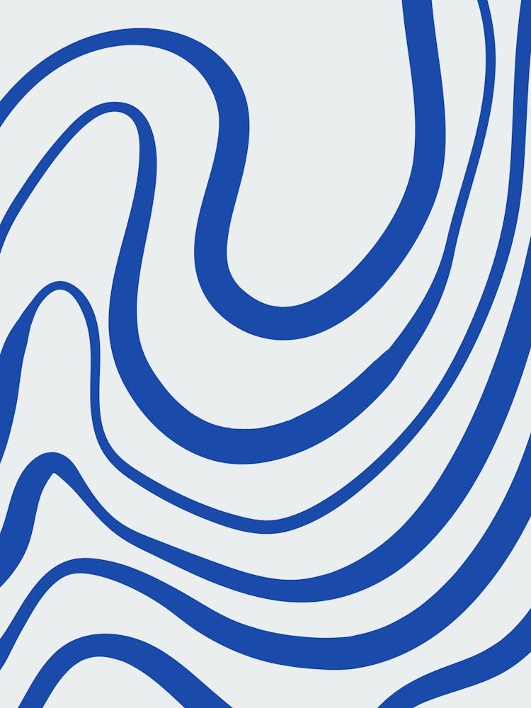 Abstract Blue Wavy Lines