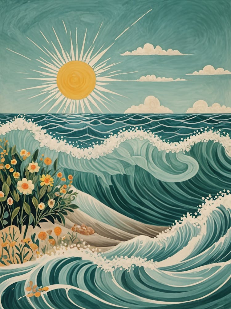 Seascape With Flowers no1