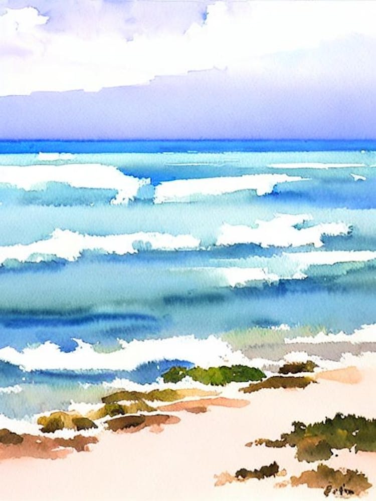 Fisherman'S Beach 2, Australia Watercolour