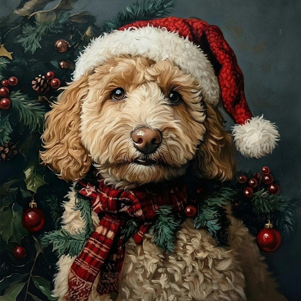 Christmas Goldendoodle 8