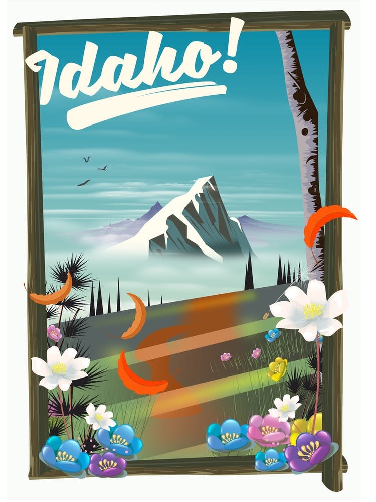 Idaho! Landschafts-Reiseposter