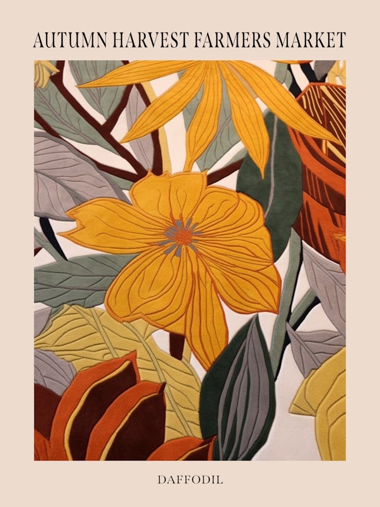 Herbst-Botanicals Narzisse 1 Poster