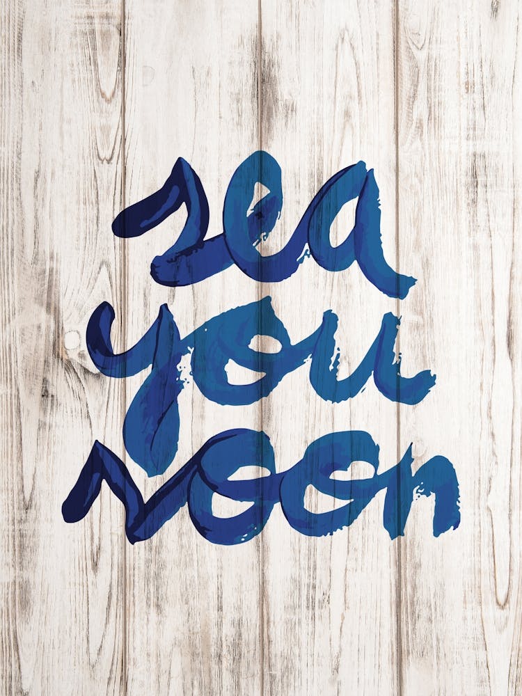 Sea you soon - travel poster, vector art, positive tropical motivation 17