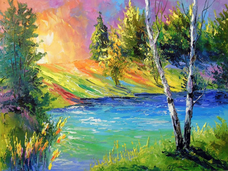 Dawn by the river