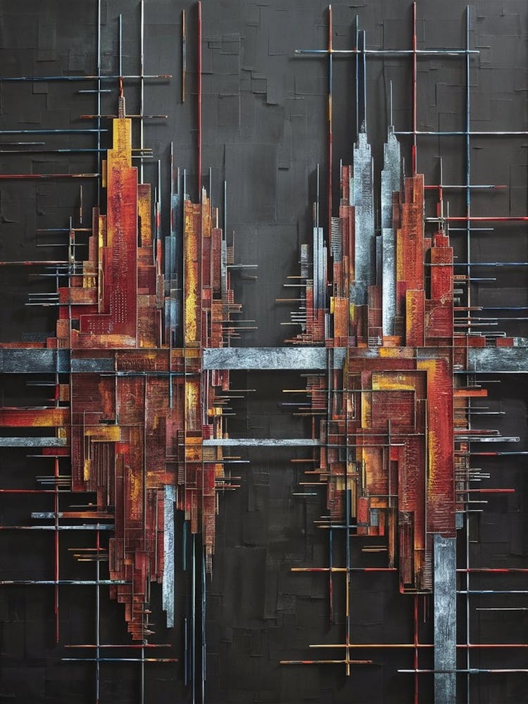 Abstract City Canvas Art