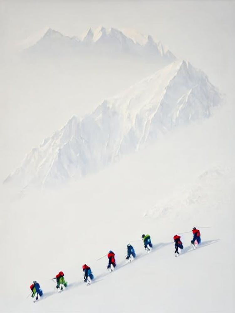 Cervinia, Italy Minimal Skiing Poster