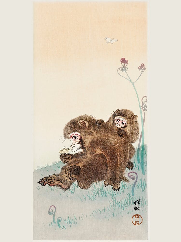 Two Monkeys (1900 1945), Ohara Koson