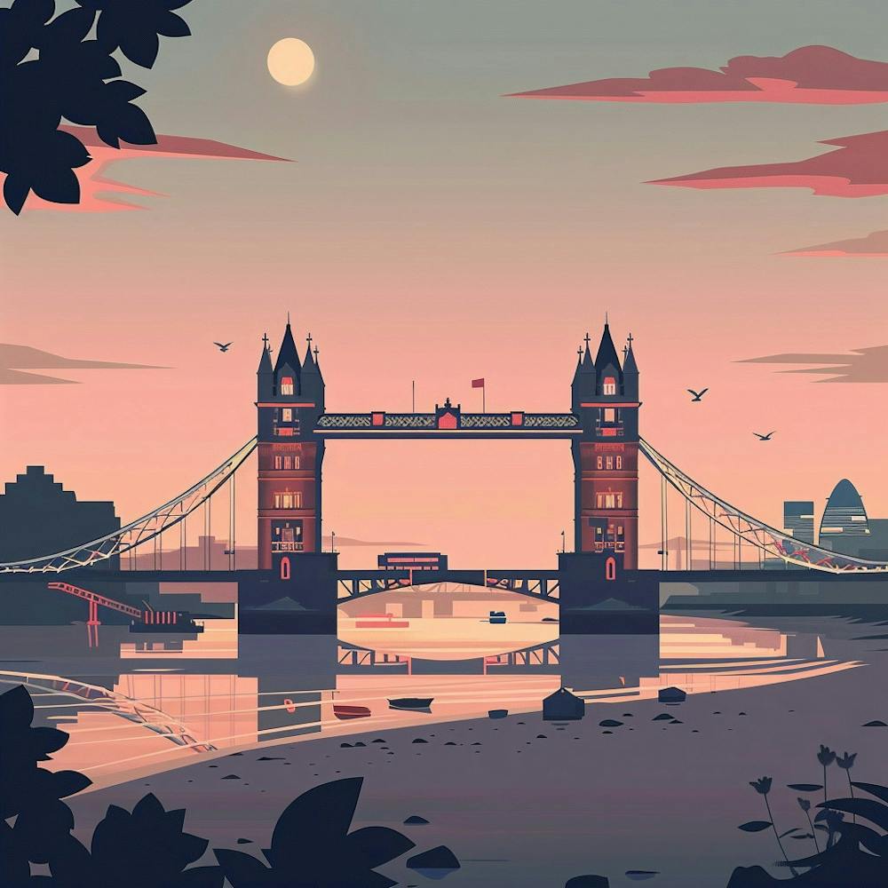 Tower Bridge At Sunset