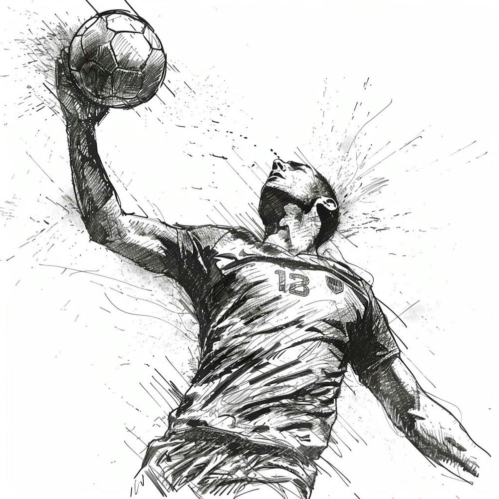 Soccer Player In The Air