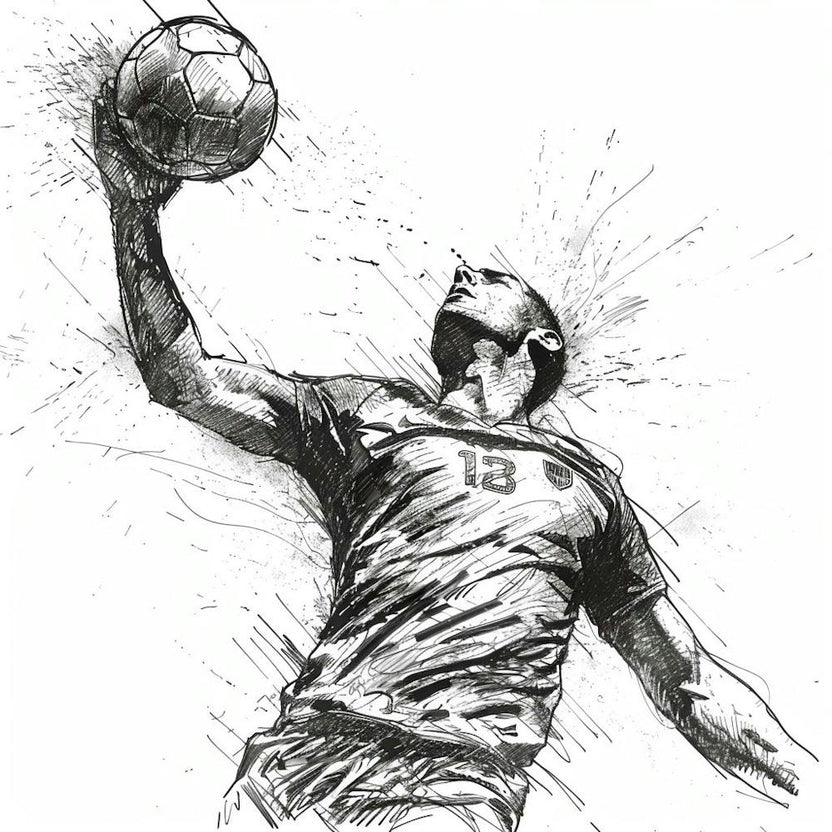 Soccer Player In The Air