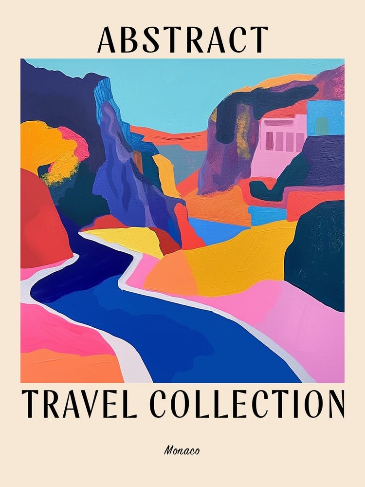 Abstract Travel Collection Poster Monaco 3