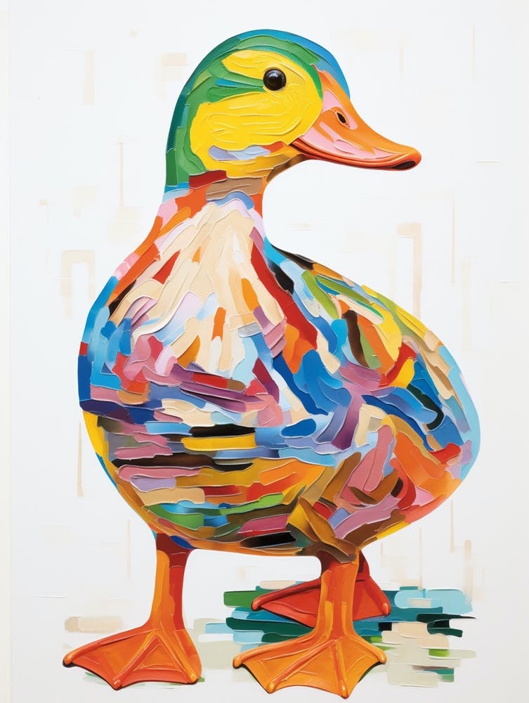 Colourful Bird Painting Duck 2
