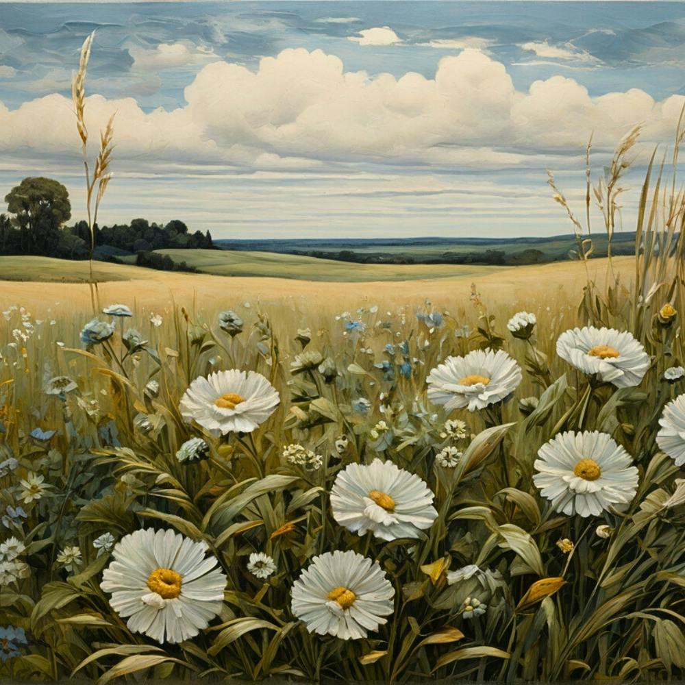 Daisies In The Meadow