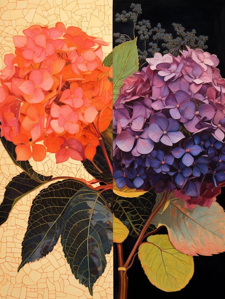 Surreal Florals Hydrangea 3 Flower Painting