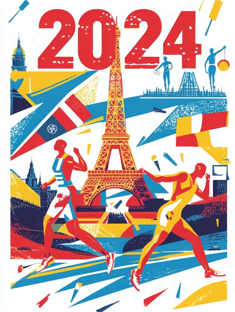 Aihrgdesign A Vibrant Poster Celebrating The 2024 Paris Summe 83be16d8 F3b8 456a B726 Ba6bb0163773 1