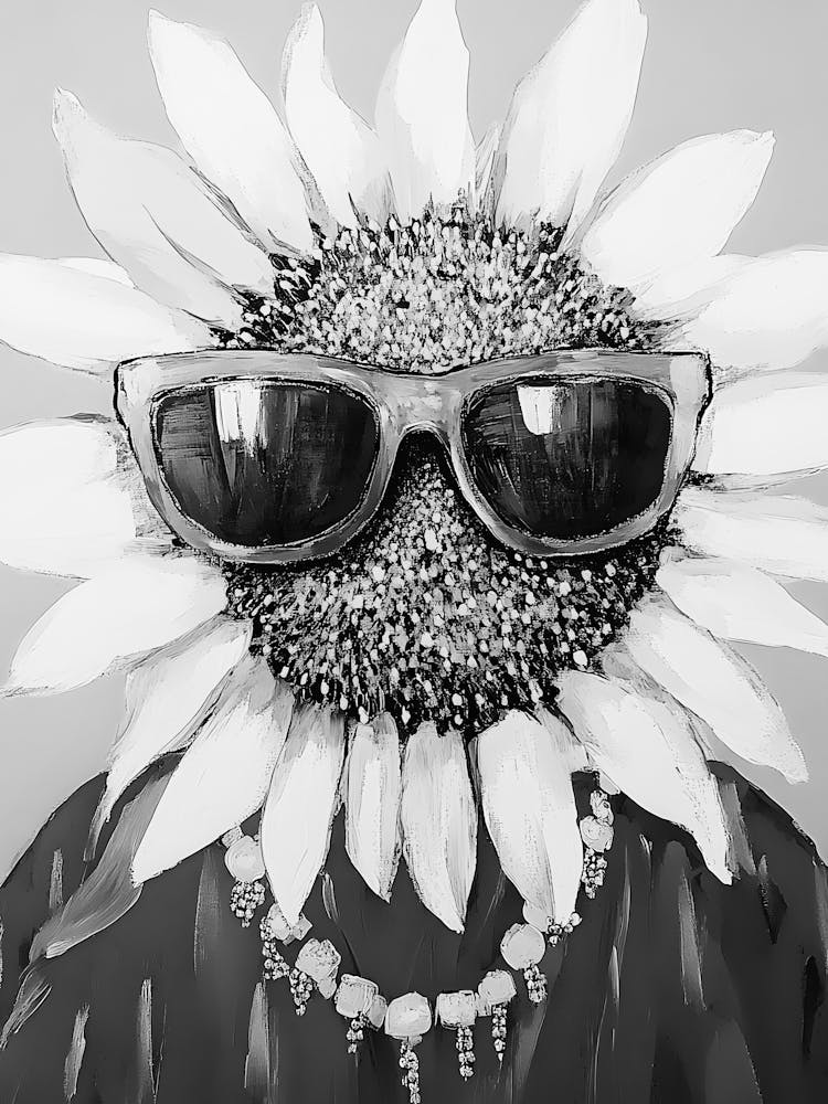 Sunflower With Sunglasses