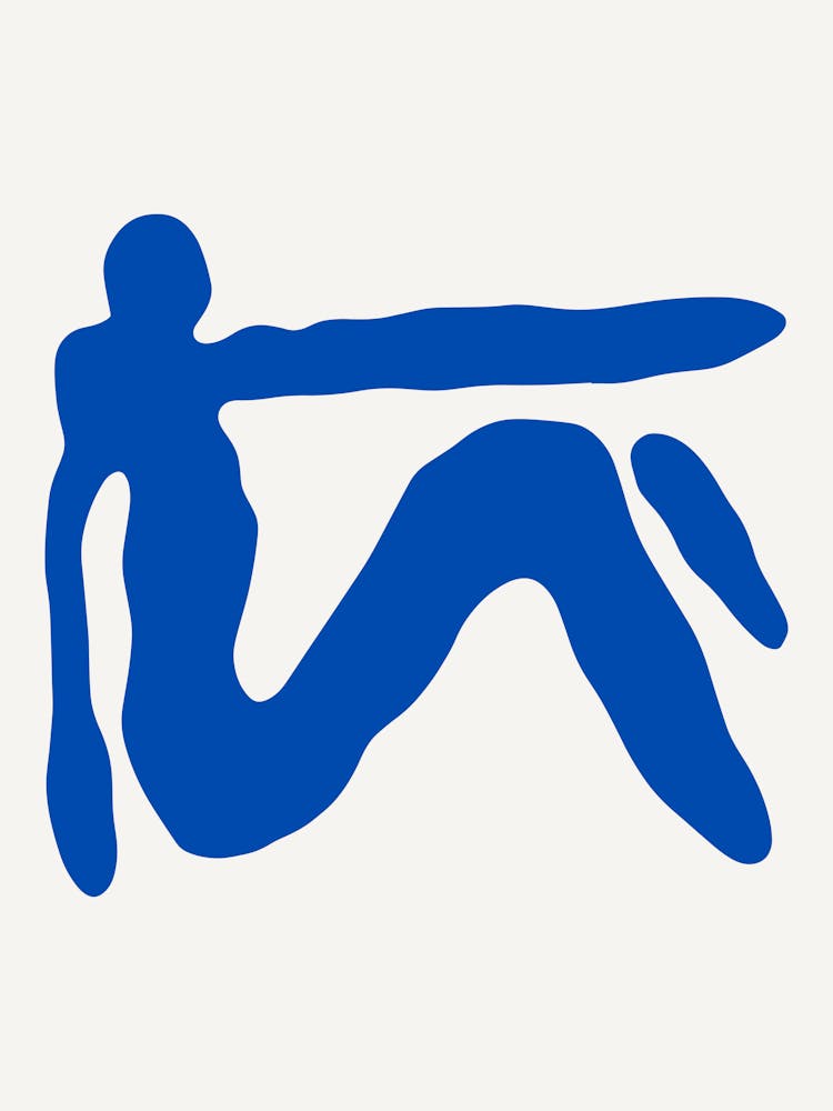 Blue Man In Blue Shirt