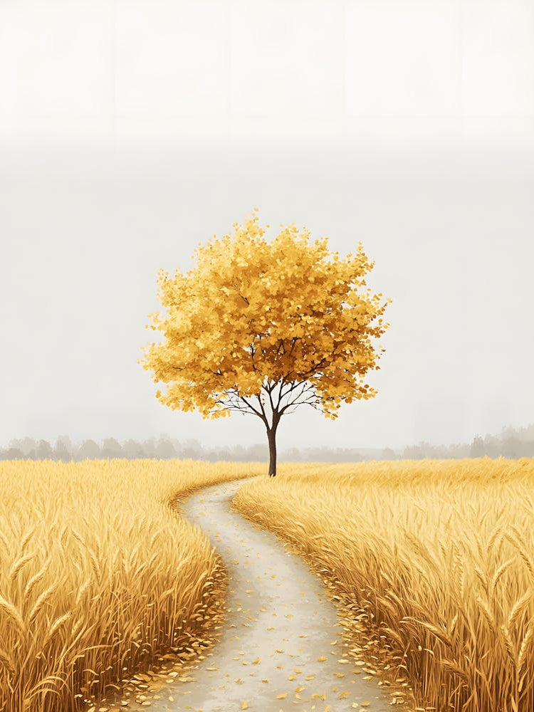 Yellow Tree In A Field 1