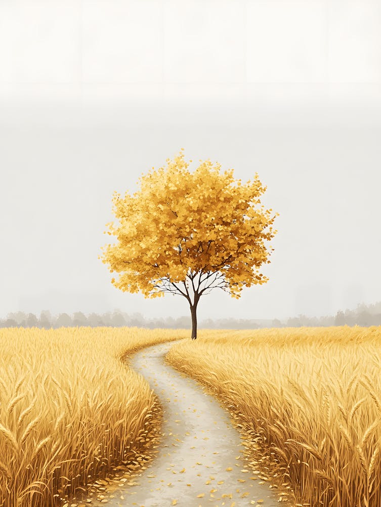 Yellow Tree In A Field 1